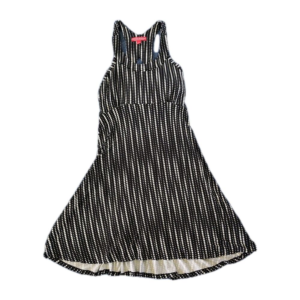 Krimson Klover Dress Fit & Flare Athletic Racerback Polka Dot Stripe Athleisure